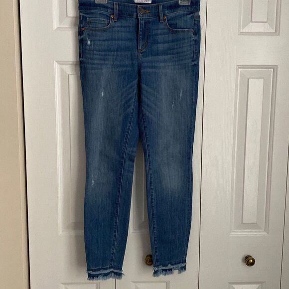 LOFT Double Frayed Hem Modern Skinny Size 27/4 - Picture 3 of 11
